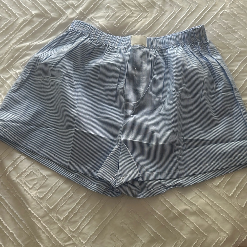Brand new never worn before pinstripe boxers.